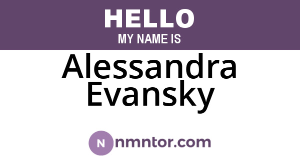 Alessandra Evansky