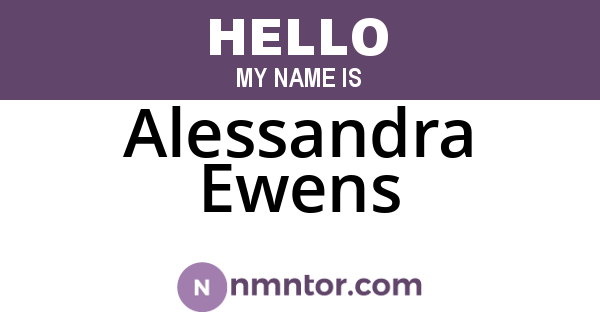 Alessandra Ewens