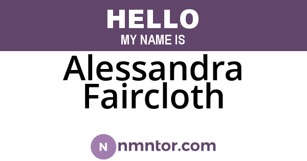 Alessandra Faircloth