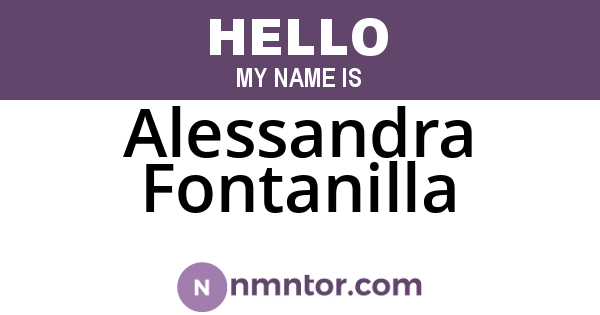 Alessandra Fontanilla