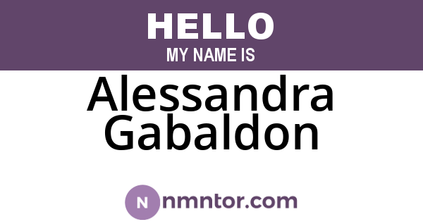Alessandra Gabaldon