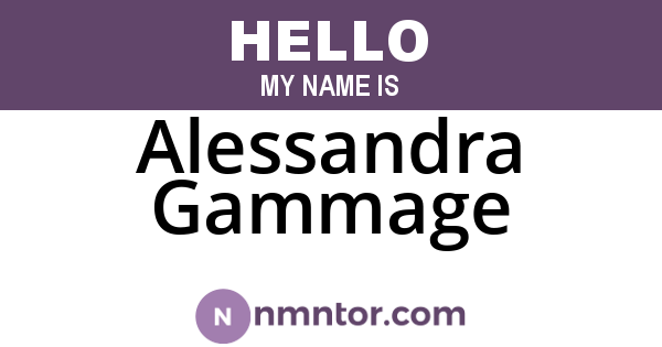 Alessandra Gammage