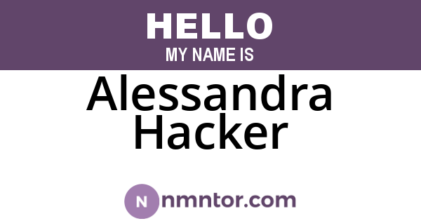 Alessandra Hacker