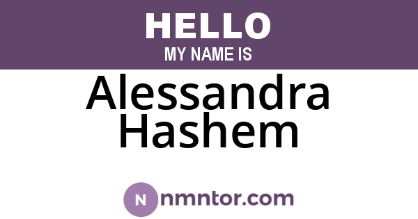 Alessandra Hashem