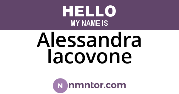 Alessandra Iacovone