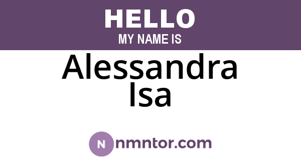 Alessandra Isa