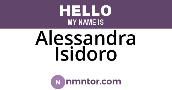 Alessandra Isidoro