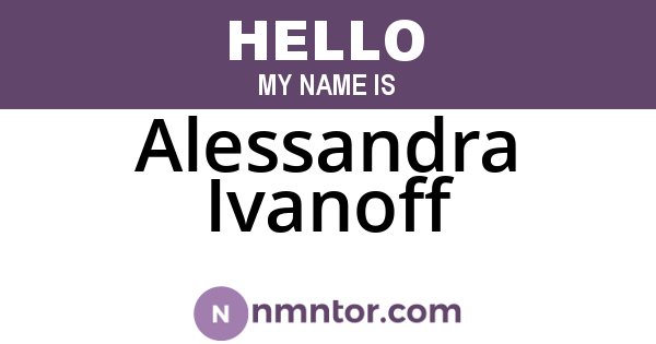Alessandra Ivanoff