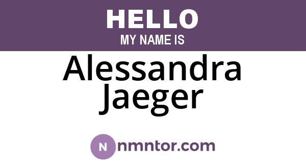 Alessandra Jaeger