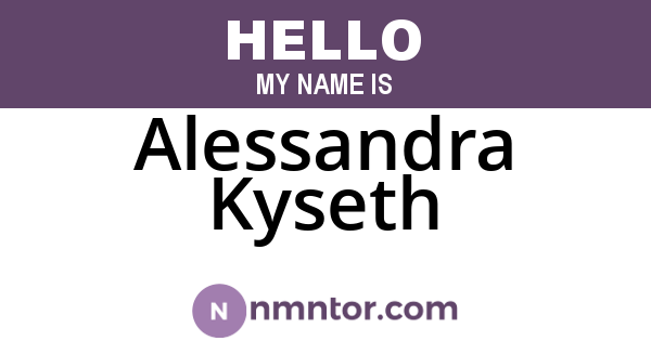 Alessandra Kyseth