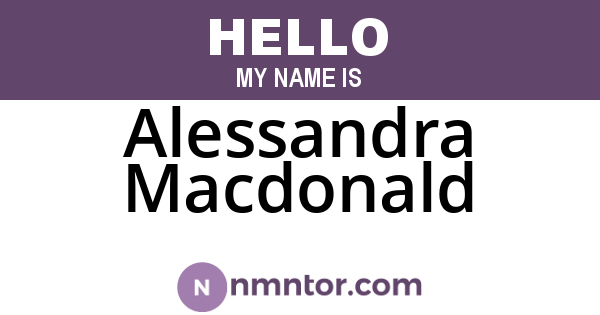Alessandra Macdonald