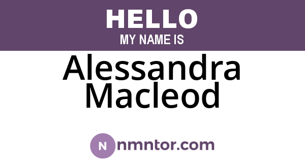 Alessandra Macleod