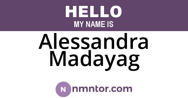Alessandra Madayag
