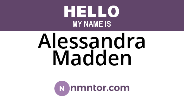 Alessandra Madden