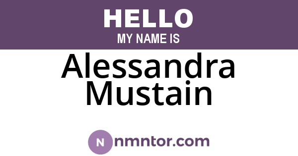 Alessandra Mustain