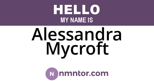Alessandra Mycroft