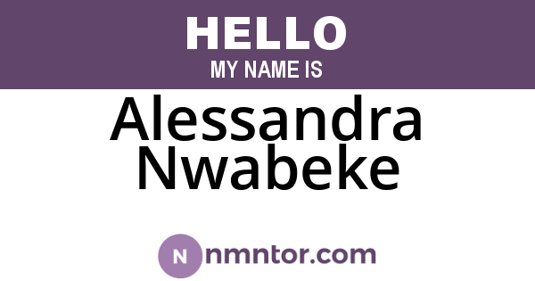 Alessandra Nwabeke