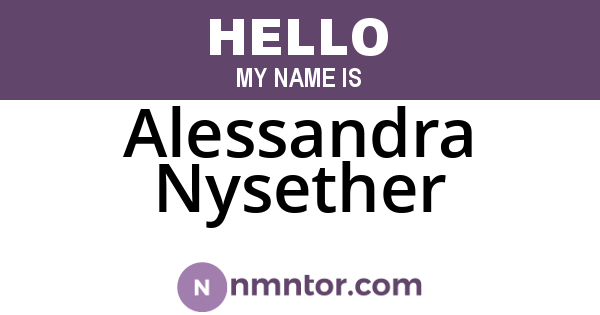 Alessandra Nysether