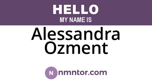 Alessandra Ozment