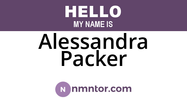 Alessandra Packer