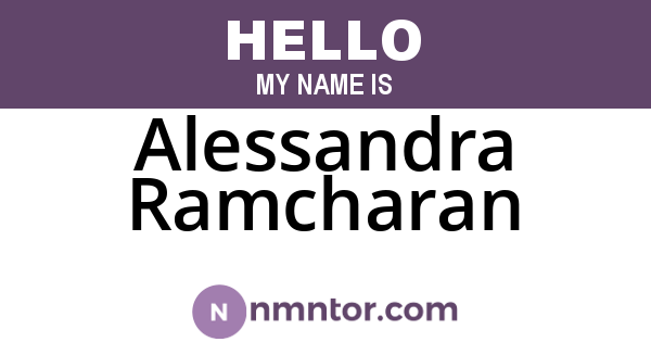Alessandra Ramcharan