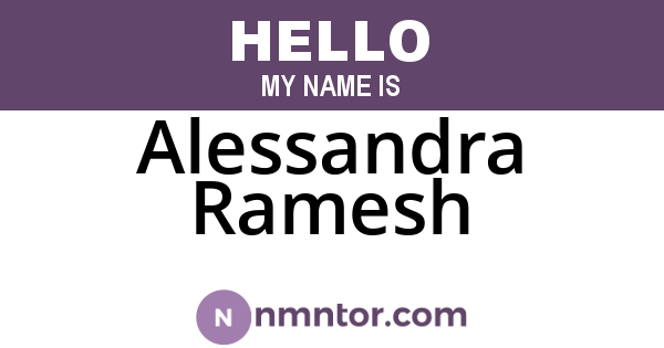 Alessandra Ramesh
