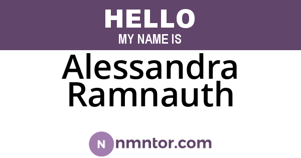 Alessandra Ramnauth