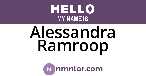 Alessandra Ramroop
