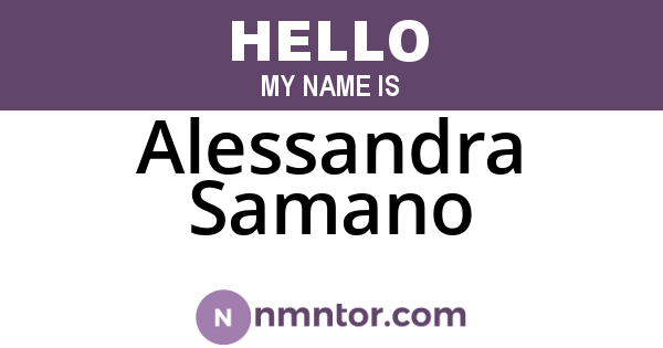 Alessandra Samano