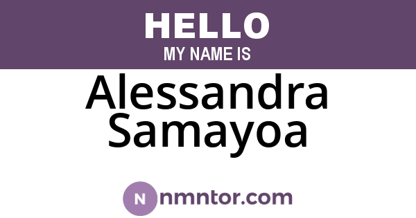 Alessandra Samayoa