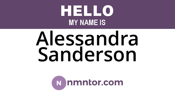 Alessandra Sanderson