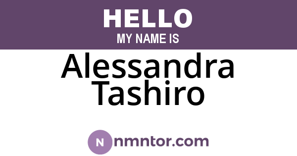 Alessandra Tashiro