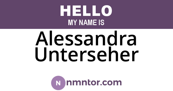 Alessandra Unterseher