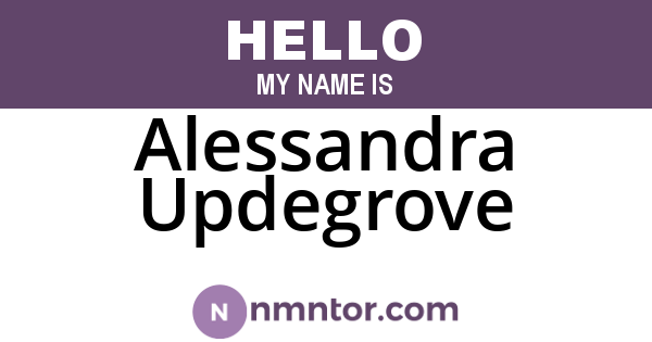 Alessandra Updegrove