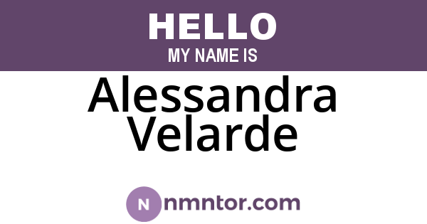 Alessandra Velarde