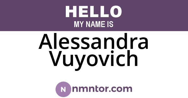 Alessandra Vuyovich