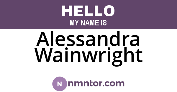 Alessandra Wainwright