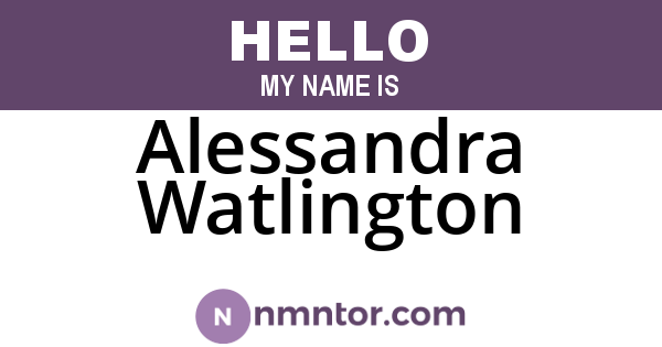 Alessandra Watlington
