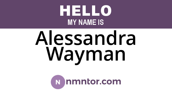 Alessandra Wayman