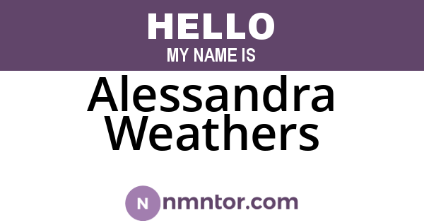 Alessandra Weathers