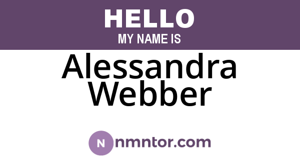 Alessandra Webber