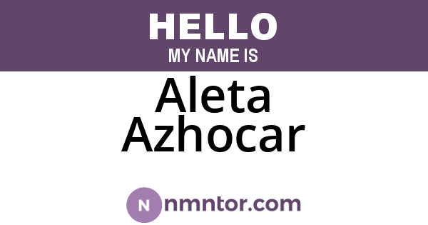 Aleta Azhocar