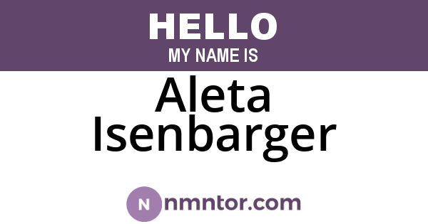 Aleta Isenbarger