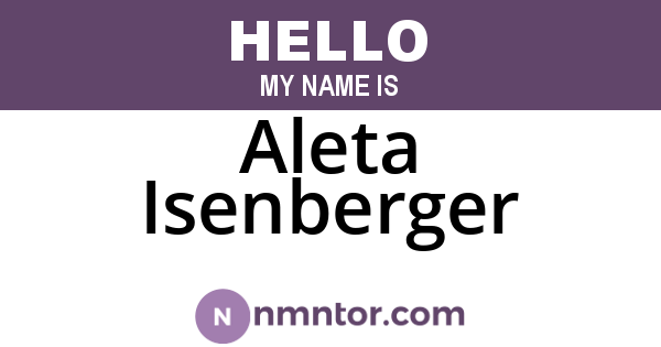 Aleta Isenberger