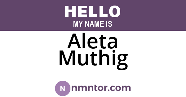 Aleta Muthig