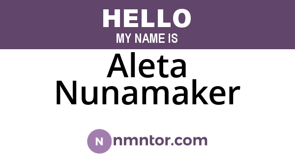 Aleta Nunamaker