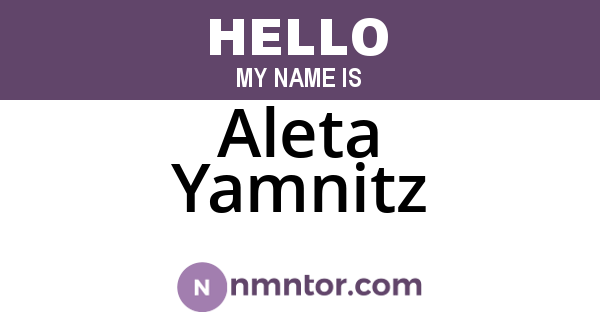 Aleta Yamnitz