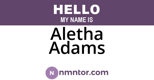 Aletha Adams