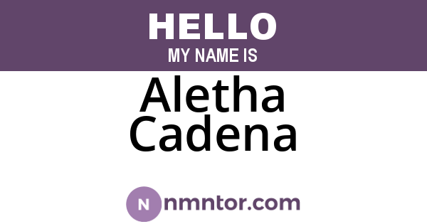 Aletha Cadena