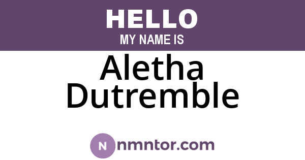 Aletha Dutremble